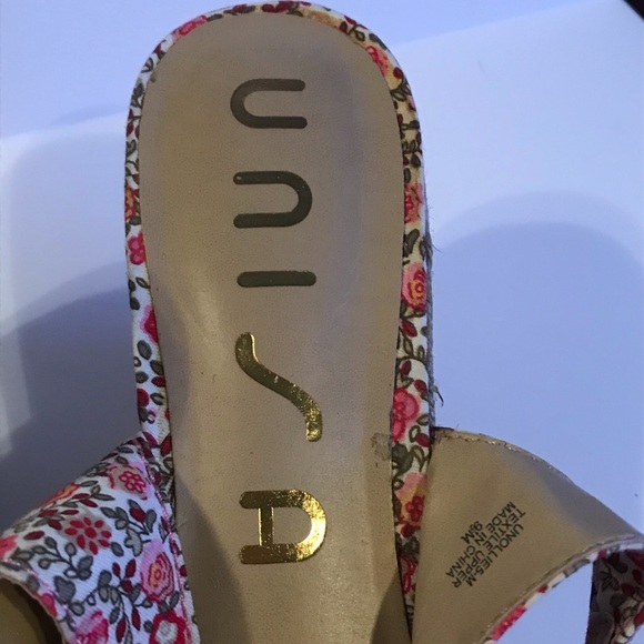 Unisa floral wedged open toe shoe with bow - Picture 3 of 8